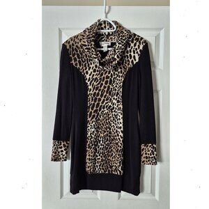 Joseph Ribkoff Leopard Sweater Dress